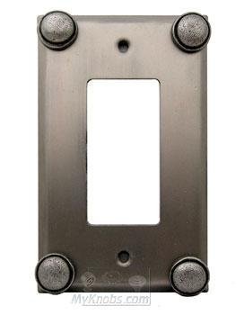 Button Switchplate Rocker/GFI Switchplate in Bronze with Copper Wash