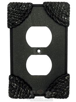 Roguery Switchplate Duplex Outlet Switchplate in Black