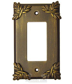 Sonnet Switchplate Rocker/GFI Switchplate in Rust with Verde Wash