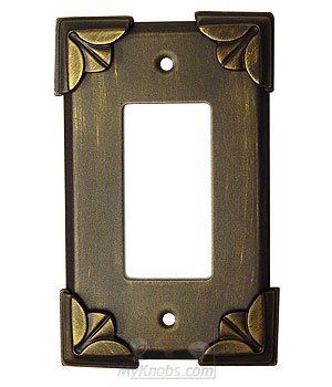 Pompeii Switchplate Rocker/GFI Switchplate in Black with Chocolate Wash