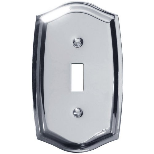 Single Toggle Colonial Switchplate in Polished Chrome