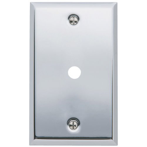 Single Cable Cover Beveled Edge Switchplate in Polished Chrome