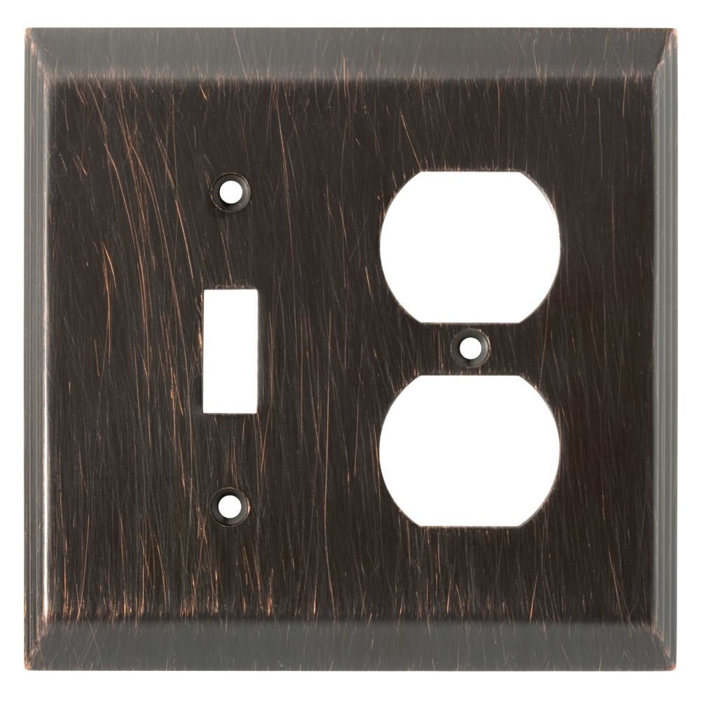 Combo Single Toggle Single Outlet in Venetian Bronze