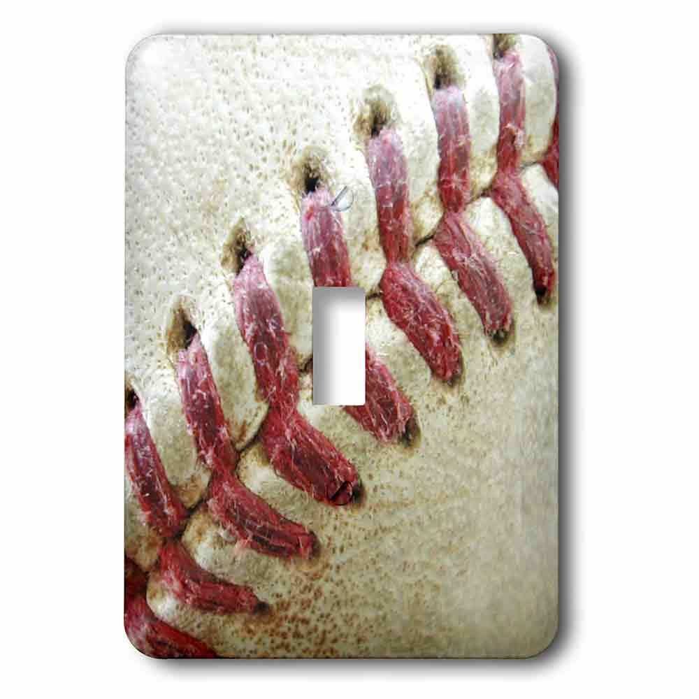 Single Toggle Wallplate With Closeup Red Seams On Baseball