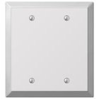 Double Blank Wallplate in Polished Chrome