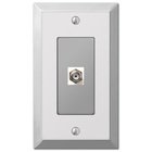 Single Cable Wallplate in Polished Chrome