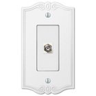 Single Cable Wallplate in White