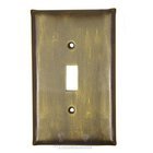 Plain Switchplate Single Toggle Switchplate in Satin Pewter