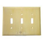 Plain Switchplate Triple Toggle Switchplate in Bronze with Black Wash