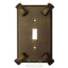 Hammerhein Switchplate Single Toggle Switchplate in Black with Steel Wash
