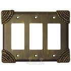 Roguery Switchplate Triple Rocker/GFI Switchplate in Weathered White