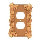 Grapes Single Duplex Outlet Switchplate in Copper Bright