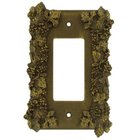 Grapes Rocker/GFI Switchplate in Pewter with Terra Cotta Wash