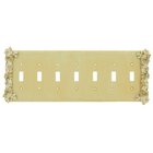 Grapes Seven Gang Toggle Switchplate in Bronze with Black Wash