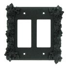 Grapes Double Rocker/GFI Switchplate in Brushed Natural Pewter