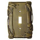 Bamboo Switchplate Single Toggle Switchplate in Bronze with Copper Wash