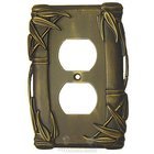 Bamboo Switchplate Duplex Outlet Switchplate in Pewter Bright