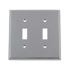 Double Toggle Switchplate in Bright Chrome