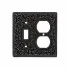 Single Toggle Single Outlet Combo Jumbo Switchplate in Oil Rubbed Bronze