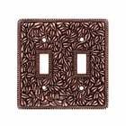 Double Toggle Jumbo Switchplate in Antique Copper