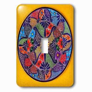 Jazzy Wallplates - Wallplate With Colorful Ceramic Mexican Plate