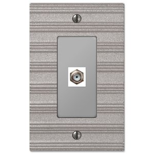 Amerelle Decorative Wallplates - Chemal - Single Cable Wallplate in Frosted Nickel