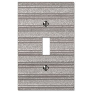 Amerelle Decorative Wallplates - Chemal - Single Toggle Wallplate in Frosted Nickel