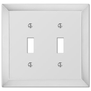 Amerelle Decorative Wallplates - Studio - Double Toggle Wallplate in Polished Chrome