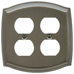 Baldwin Hardware - Colonial Switchplate in Antique Nickel