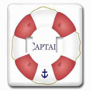 Jazzy Wallplates - Wallplate with Captain lifesaver ship life preserver nautical boat ocean sailing yacht sailor sea fisherman