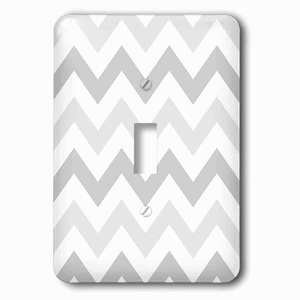Jazzy Wallplates - Wallplate with Light shades of Grey Chevron zig zag pattern pastel gray zigzags