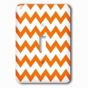 Jazzy Wallplates - Wallplate with Orange and white chevron pattern
