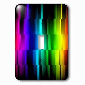 Jazzy Wallplates - Wallplate with Prism Fractions a spectrum of colors displayed in geometric section