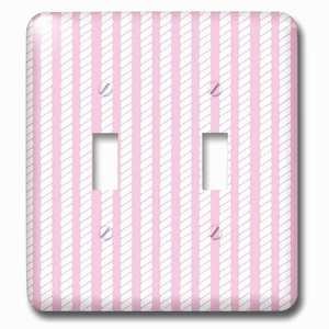 Jazzy Wallplates - Wallplate with Pink and White Nautical Rope Design