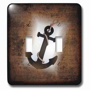 Jazzy Wallplates - Wallplate with Image of Aged Anchor With Rope On Antique Background