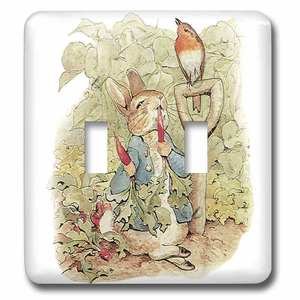 Jazzy Wallplates - Switchplate With Peter Rabbit In The Garden