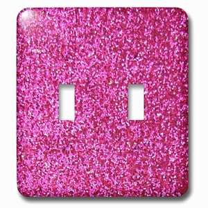 Jazzy Wallplates - Switchplate With Hot Pink Faux Glitter