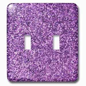 Jazzy Wallplates - Switchplate With Purple Faux Glitter