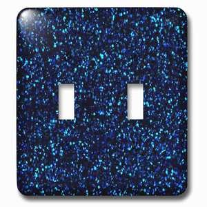 Jazzy Wallplates - Wall Plate With Print Of Navy Blue Sequins
