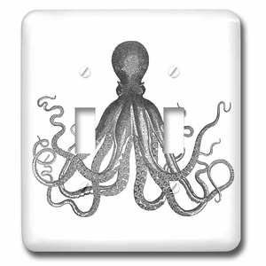 Jazzy Wallplates - Switchplate With Vintage Octopus