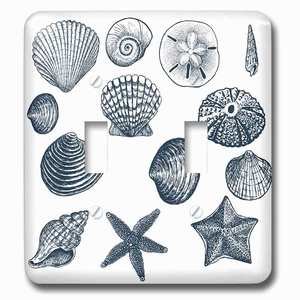 Jazzy Wallplates - Switch Plate With Blue Sea Shells