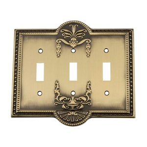 Nostalgic Warehouse 719865 Meadows Switch Plate with Blank Cover Bright Chrome 