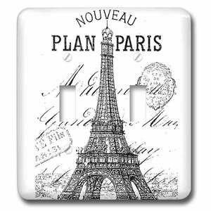 Jazzy Wallplates - Switchplate With Nouveau Paris Vintage Eiffel Tower