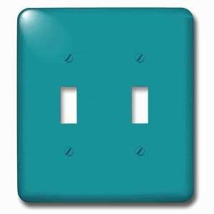 Jazzy Wallplates - Switch Plate With Plain Teal Blue