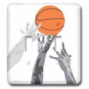 Jazzy Wallplates - Switchplate With Basketball Up For Grabs Vector Sports Design