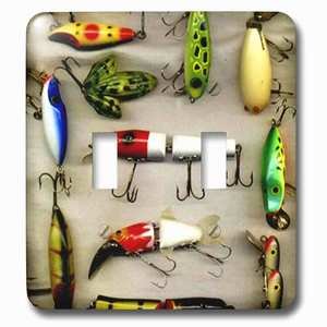 Jazzy Wallplates - Wallplate With Old Lures Fishing