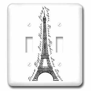 Jazzy Wallplates - Switch Plate With Paris Dream Bigger