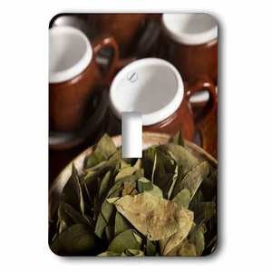 Jazzy Wallplates - Wallplate With Coca Leaves And Tea Cups