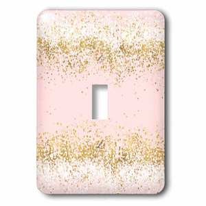 Jazzy Wallplates - Wallplate With Image Of Blush Pink Gold Confetti Dots