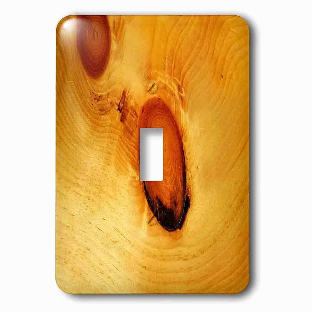 Single Toggle Wallplate With Image Of Close Up Of Knot In Pine Wood